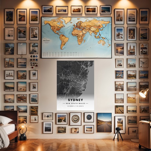 Sydney in Dark Poster - Street Map 8