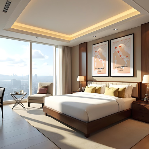 Our Anniversary Trip Poster for Her - Route Map 8