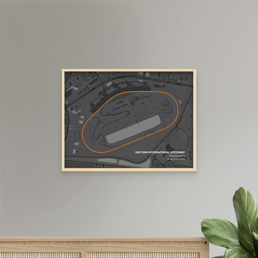 Daytona International Speedway Poster - Track Map 8