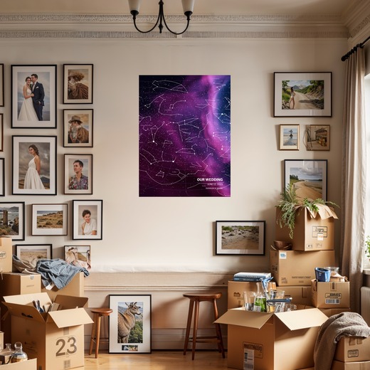 Our Wedding Poster in Nebula - Celestial Map 8