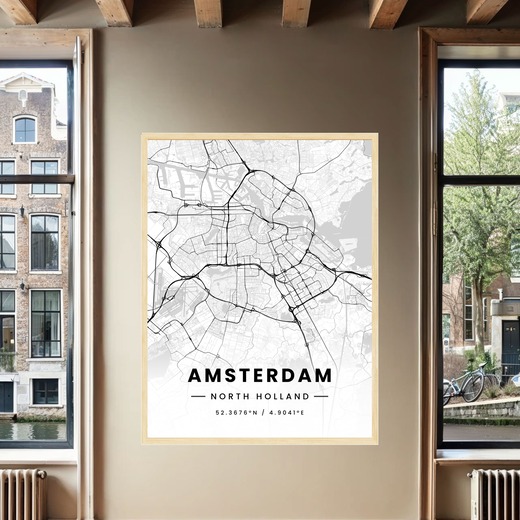 Amsterdam in Light Poster - Street Map 9