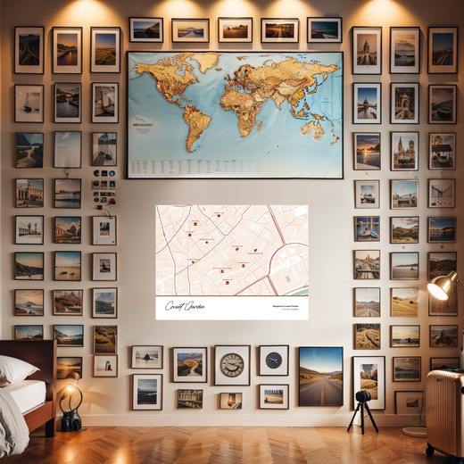 Hotspots in Covent Garden Poster - Street Map 8