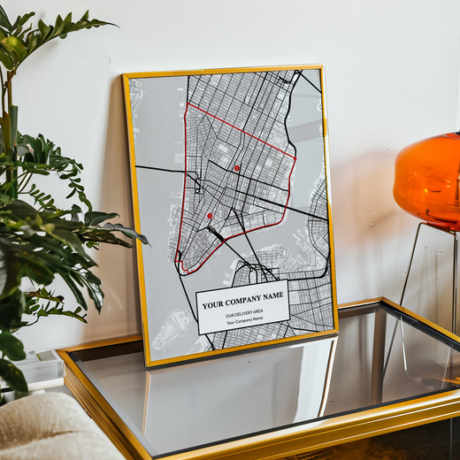 Our Delivery Area Map Poster - Street Map 11