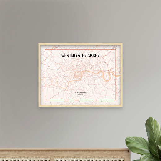 Westminster Abbey Poster - Street Map 8