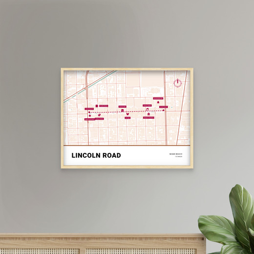 Lincoln Road Poster - Street Map 8
