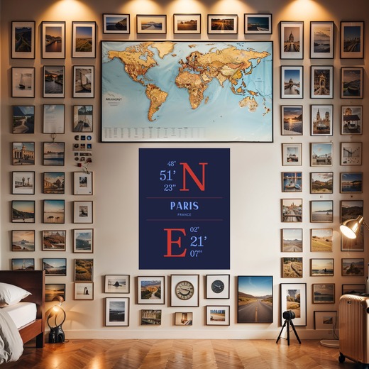 Paris Coordinates Poster 8