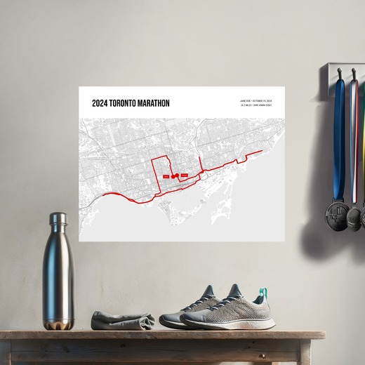 2024 Toronto Marathon Poster - Route Map 8