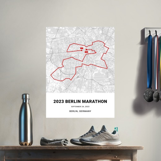 2023 Berlin Marathon Poster - Route Map 8