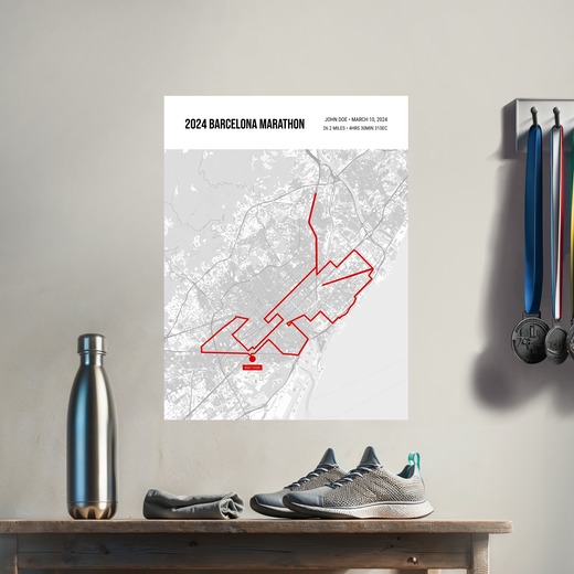 2024 Barcelona Marathon Poster - Route Map 8