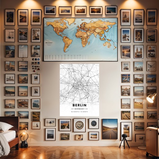 Berlin in Light Poster - Street Map 8