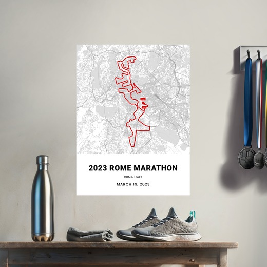 2023 Rome Marathon Poster - Route Map 8