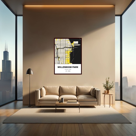 Millenium Park Poster - Street Map 8