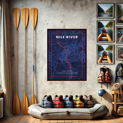 Nile River through Cairo in High Energy Poster 8
