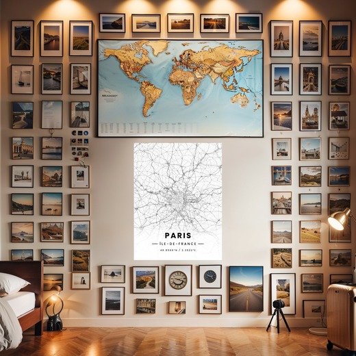 Paris in Light Poster - Street Map 8