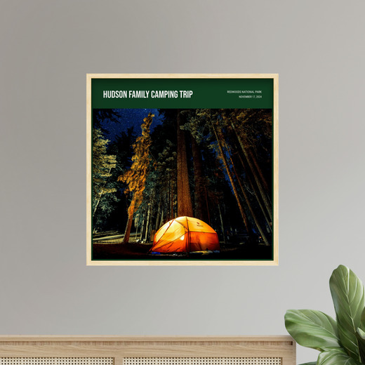 Family Camping Trip Poster - Photo Collage Print 8