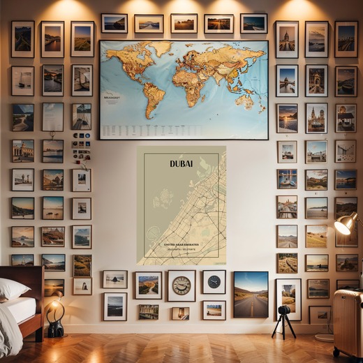 Dubai in Vintage Poster - Street Map 8