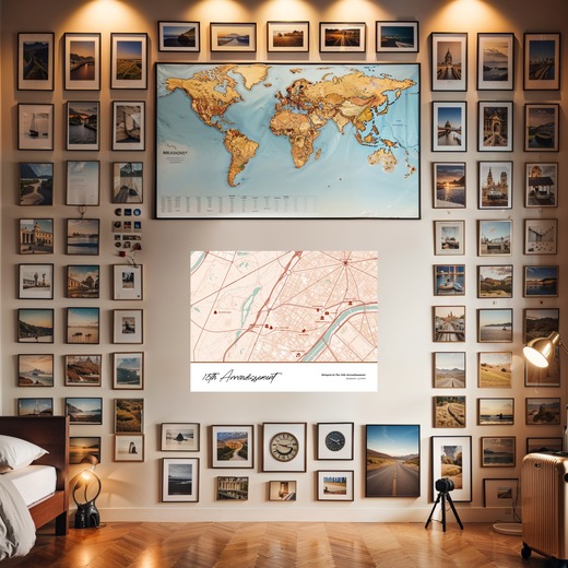 Hotspots in the 16th Arrondissement Poster - Street Map 8