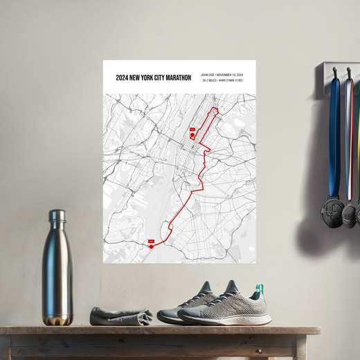 2024 New York City Marathon Poster - Route Map 8