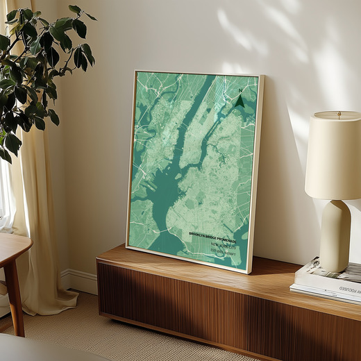 Brooklyn Bridge Poster - Street Map 8