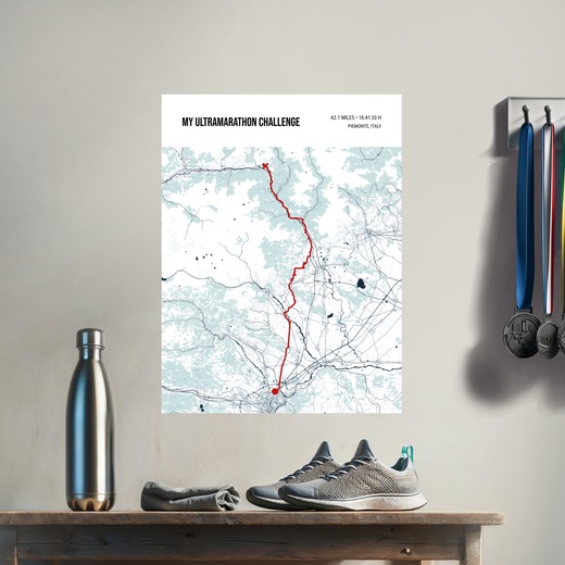 My Ultramarathon Challenge Poster - Route Map 8