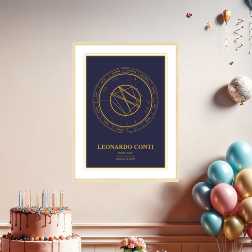 The Day you Were Born Poster - Stardust - Natal Chart 8