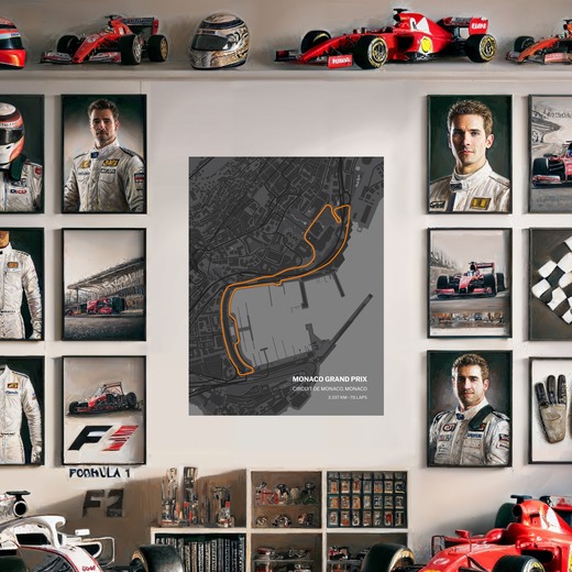 Monaco Grand Prix Poster - Track Map 8