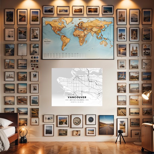 Vancouver in Light Poster - Street Map 8