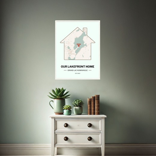 Our Lakefront Home Poster - Street Map 8