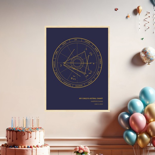 Dave’s Astral Chart Poster - Stardust - Natal Chart 8