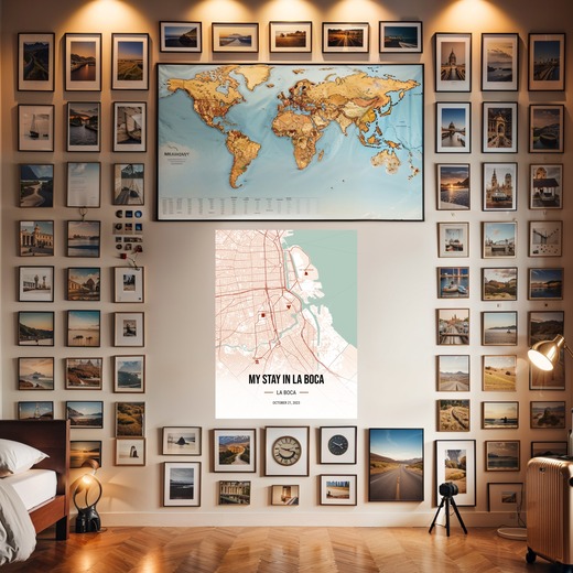 My Stay in La Boca Poster - Route Map 8
