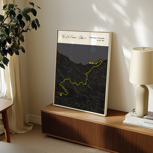 2023 Tour de France Stage 2 Poster - Route Map 8