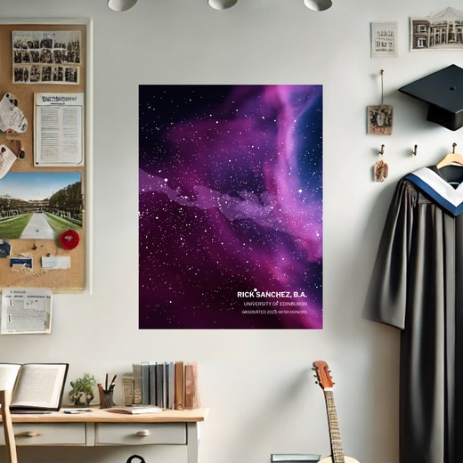 Graduation Poster in Nebula - Celestial Map 8