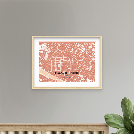 Piazza Del Duomo Poster - Streep Map 8