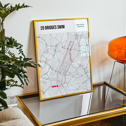 20 Bridges Swim Poster - Route Map 11
