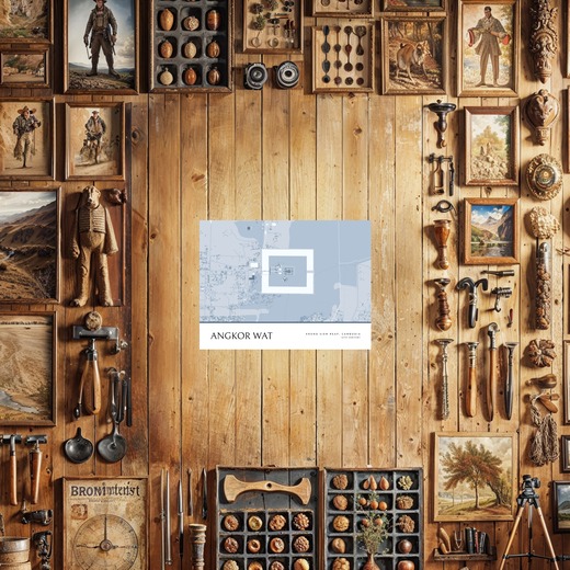 Angkor Wat Poster - Street Map 8