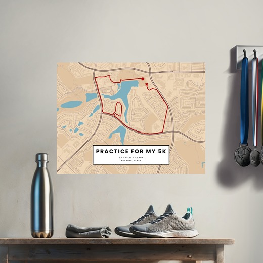 Practice for my 5k Poster - Route Map 8