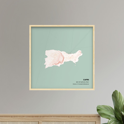 Island of Capri Poster - Street Map 7