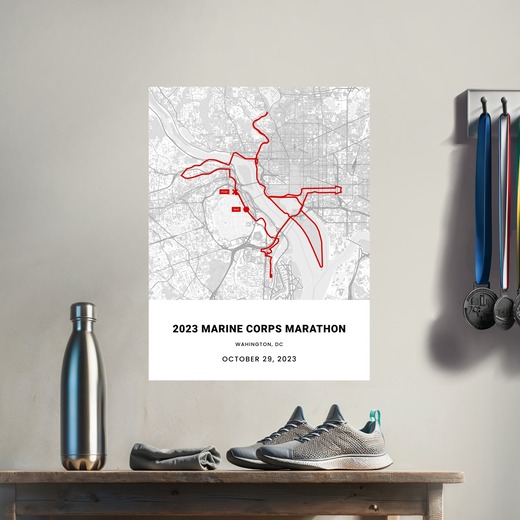 2023 Marine Corps Marathon Poster - Route Map 7