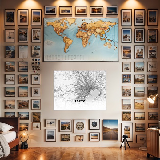 Tokyo in Light Poster - Street Map 7