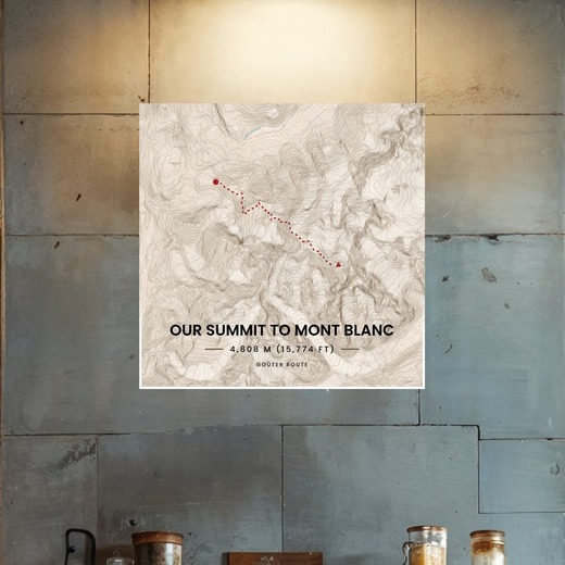 Our Summit to Mont Blanc Poster - Topographic Map 7