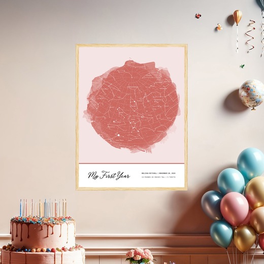 1st Birthday Poster - Celestial Map 7